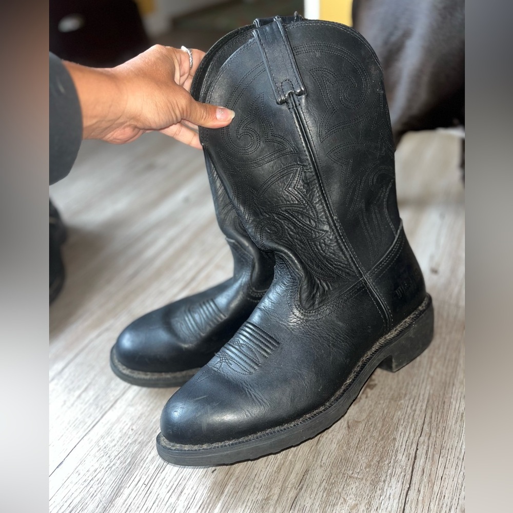 Durango Black Western Leather Boots